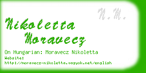 nikoletta moravecz business card